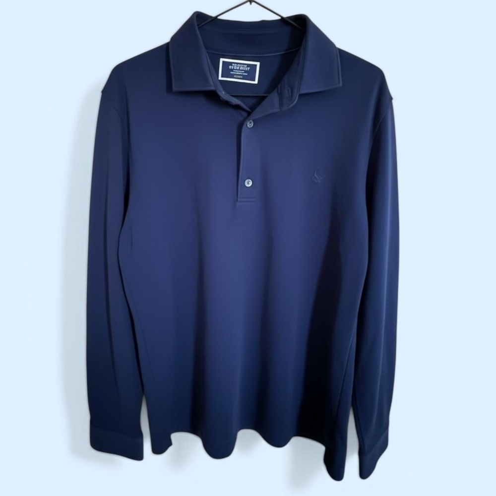Charles Tyrwhitt Long Sleeve Navy Polo